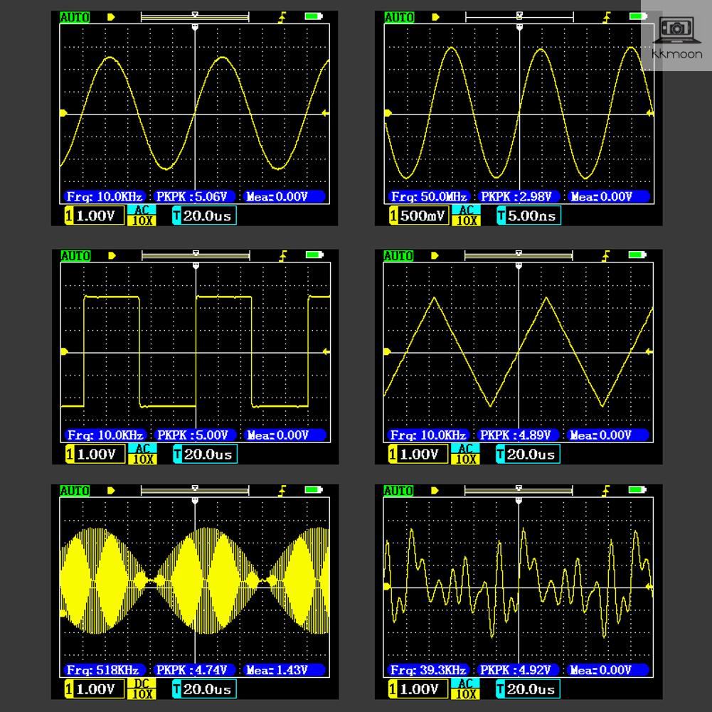 Handheld Mini Digital Oscilloscope with 2.4 Inches Color Screen 120M ...