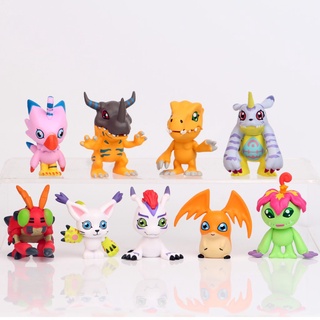 ตุ๊กตาฟิกเกอร์ การ์ตูนมอนสเตอร์ 9 Digimon สําหรับตกแต่งเค้ก รถยนต์