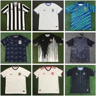 เสื้อกีฬาแขนสั้น ลายทีมชาติฟุตบอล Brazil league 2022-23 ชุดเยือน