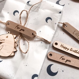 Gift tag พร้อมเชือกสำหรับ ห่อ ของขวัญ เปลี่ยนข้อความได้ wrapping Tag