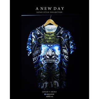 A NEW DAY NO : 191  เสื้อลาย สไตล์ญี่ปุ่น สกรีนเต็มตัว ลาย Samurai Zues