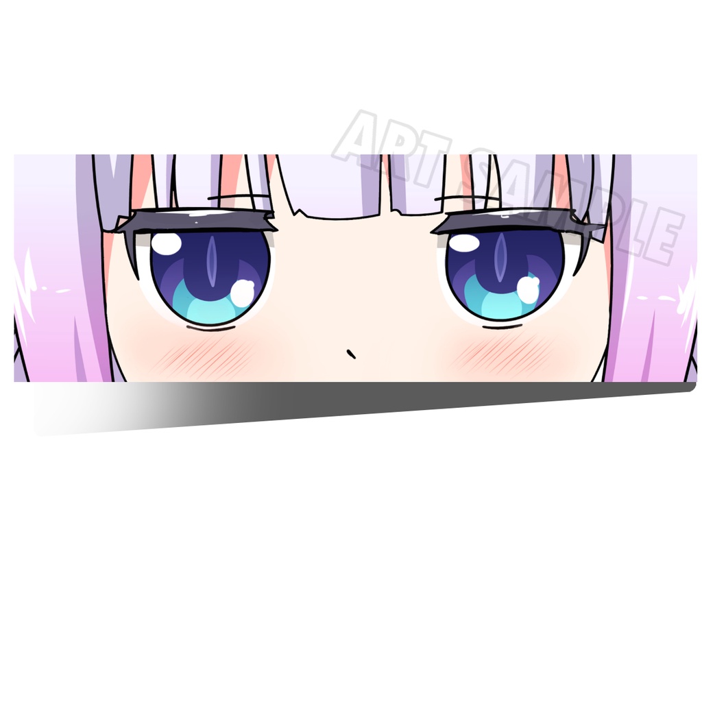Dragon maid Kanna คันนะ เมดมังกร สติ๊กเกอร์ 2 ชิ้น Bumper Stickers Fan-Made อนิเมะสติ๊กเกอร์ Anime