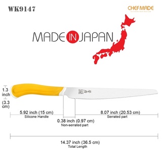 Chefmade มีดหั่นขนมปังคุณภาพสูง Made in Japan wk9147