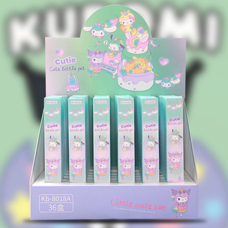 Sanrio Mystery Box ปากกาลูกลื่น Kuromi Melody กดปากกาเจล 0.5 มม. สีดํา ฐานน้ํา เครื่องเขียนนักเรียน ขายส่ง แลกเปลี่ยน ของขวัญ
