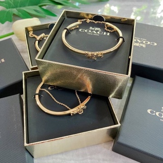 กำไล HORSE AND CARRIAGE DOUBLE CHAIN CUFF (COACH F33376)