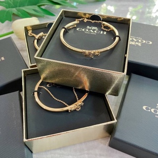 กำไล HORSE AND CARRIAGE DOUBLE CHAIN CUFF (COACH F33376)