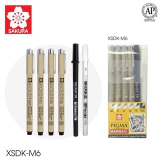 SAKURA (ซากุระ) ปากกาพิกม่า Pigma Pen SAKURA ปากกาตัดเส้น ปากกากาดำ รหัส XSDK