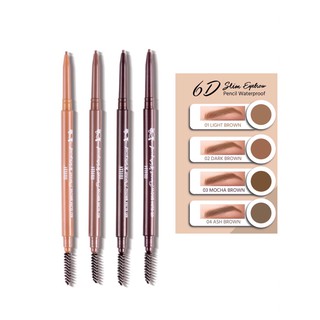 Mille ดินสอเขียนคิ้วหัวเรียวเล็ก 6D Slim Brow Pencil Waterproof 0.05 g