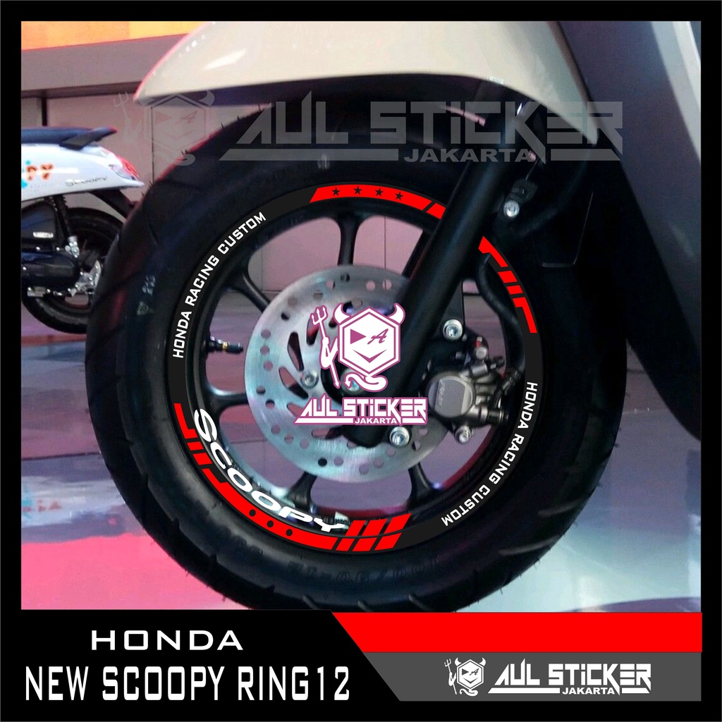 สติ๊กเกอร์เวลก์ (kc. 050 ) ใหม่ SCOOPY RING 12 NEW DESIGN FRONT BACK