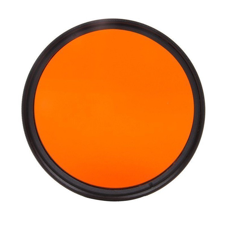 ฟิลเตอร์สีเลนส์สีส้มทรงกลมเหมาะสําหรับการถ่ายภาพกล้อง SLR Micro SLR