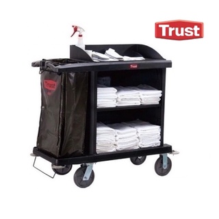 TRUST5031 รถเข็นแม่บ้าน - สีดำ / GRANDMAID BUDGET HOUSEKEEPING CART - BLACK