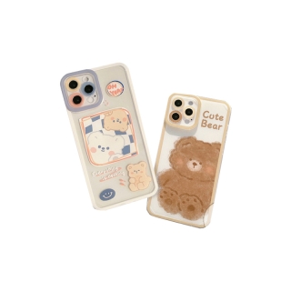 Vivo Y21S Y21 Y15S Y33S Y12 Y15A Y20s G Y12S Y20 Y11 Y17 Y50 Y30I Y91 Cute Bear Soft Lovers Case Shockproof Cover