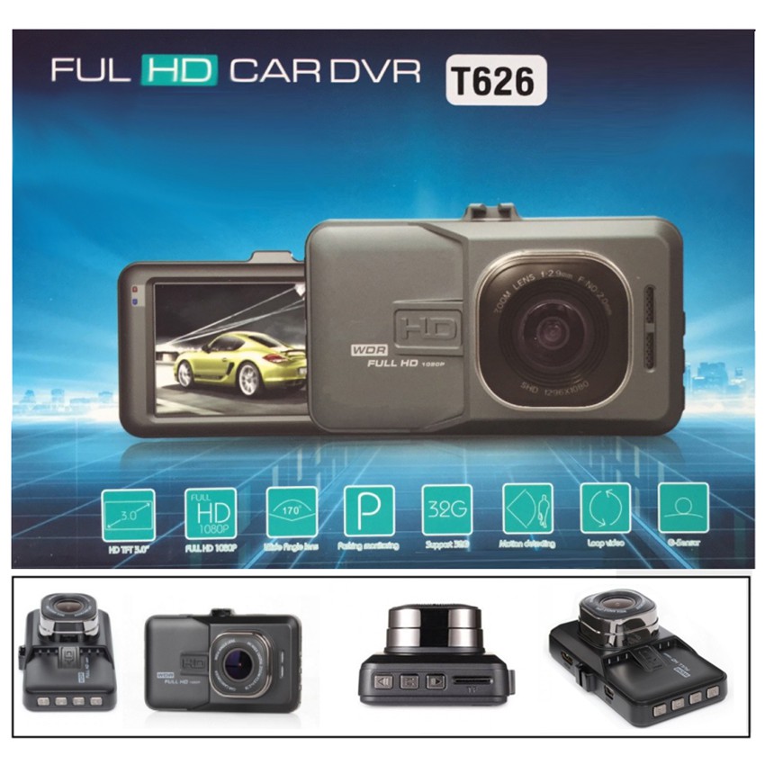 548บ.โค้ด 11SITEWIDE100 กล้องติดรถยนต์ รุ่น T626 1080P FHD DVR มี HDR ...