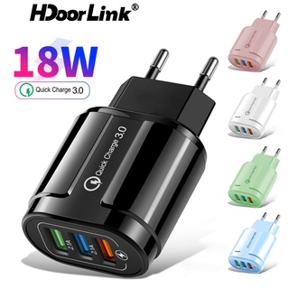 ที่ชาร์จโทรศัพท์มือถือ Hdoorlink 3.0 Usb 18 W สําหรับ Samsung Huawei