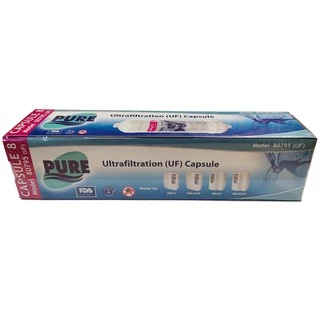 PURE ไส้กรองน้ำ UF กรองสิ่งปนเปื้อนในน้ำ ที่มีอนุภาคขนาดเล็ก 0.01 ไมครอน Capsule 8