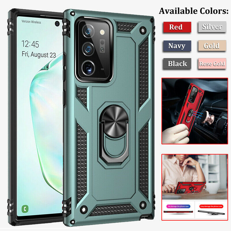 Samsung Galaxy Note 20 Ultra Note 10 Plus Note 9 Note 8 เคสเกราะทหารกันกระแทก 360° ที่วางแหวน ที่วางโทรศัพท์แบบขาตั้ง