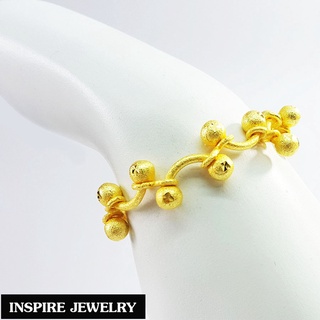 Inspire Jewelry (NN) ,สร้อยข้อมือทอง ลายโบราณ ตัวเรือนหุ้มทองแท้ สวยหรู พร้อมกล่องทอง