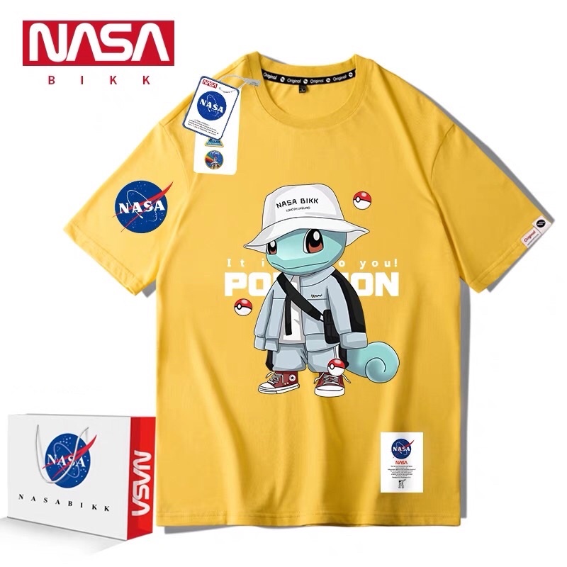 NASA เสื้อยืดแขนสั้นนาซ่า ลาย pokemon สินค้าลิขสิทธิ์แท้