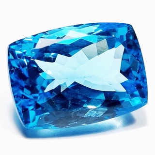 (G10) พลอยแท้ บลูโทปาส Blue Topaz ไซส์ 21.90 กะรัต ทรงสีเหลี่ยมพิเศษ สวยมากๆ