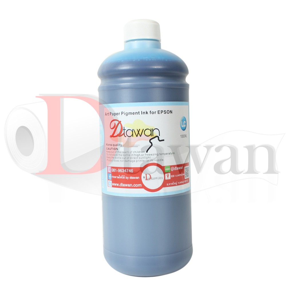 DTawan น้ำหมึก Art Paper Pigment (Super Pigment) 1,000 Ml.น้ำหมึกเติม สำหรับกระดาษอาร์ต กันน้ำ100% ANTI UV KOREA QUALITY
