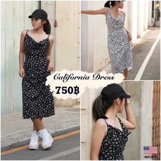 California dress  เดรสสายเดี่ยว เดรสยาวสวย เดรสคอถ่วงดูดี ออดงาน ใส่อยู่บ้าน