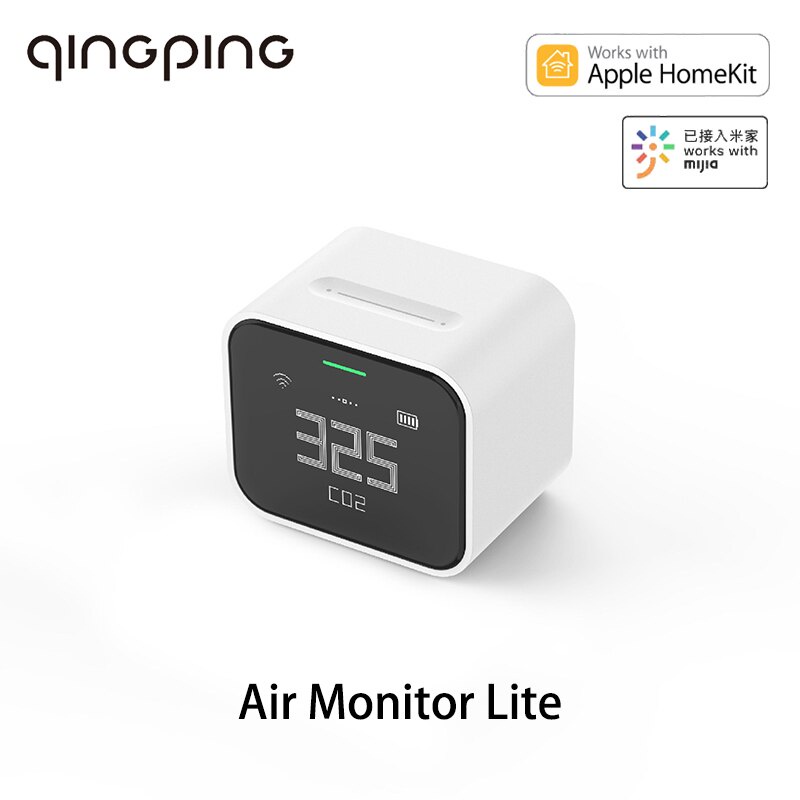 Xiaomi Qingping Air Monitor Lite CO2 PM2.5 PM10 Temperature Humidity Detector Touch Operation Work For Mi home App HomeKit