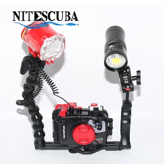 Nitescuba ขาตั้งกล้องดําน้ํา แบบแขนยืดหยุ่น สําหรับกล้อง Tg6 Rx100 Housing S2000 Z330