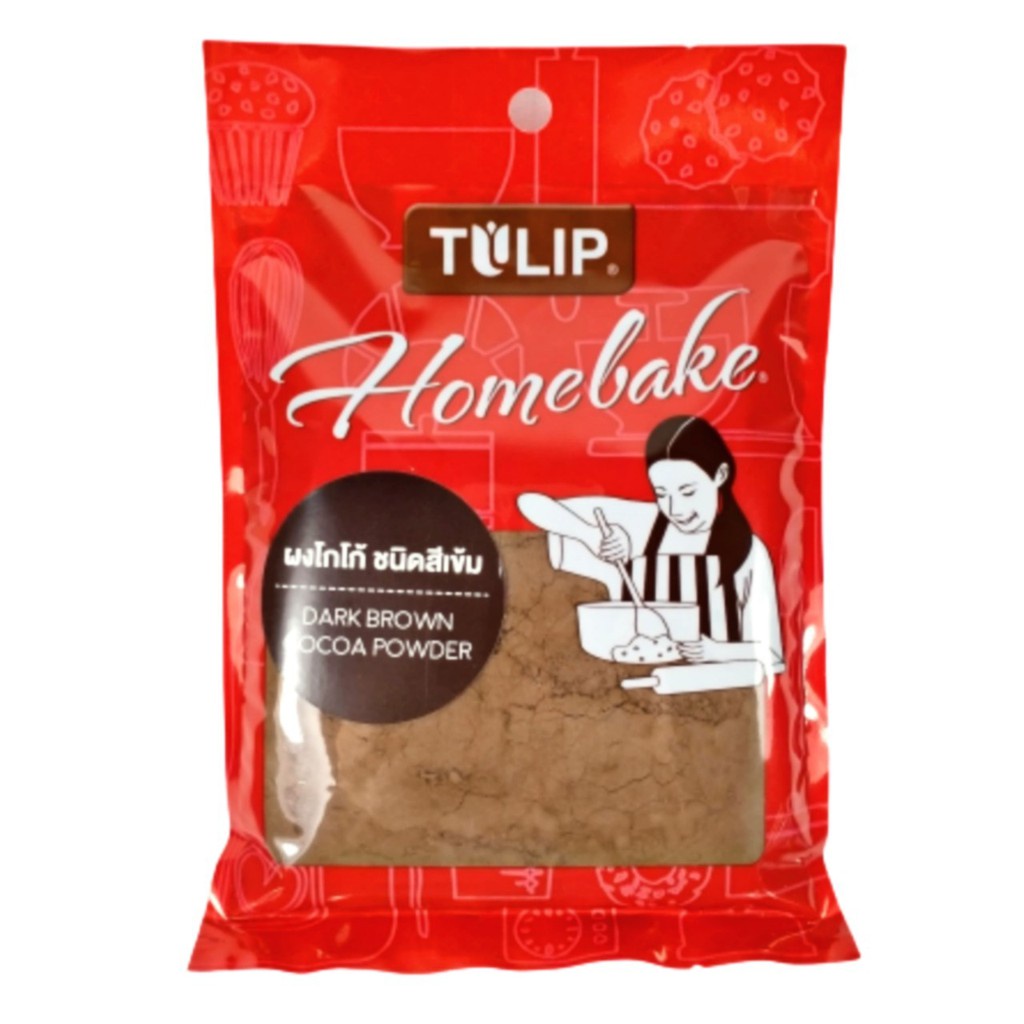 ผงโกโก้ชนิดสีเข้ม ตราทิวลิป 60 กรัม ถุงสีแดง