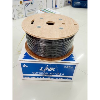 สาย LAN CAT6 UTP OUTDOOR 100 เมตร US-9106MD-1 LINK สายสัญญานอินเตอร์เนต ใช้เดินภานนอกอาคาร สัญญานดี