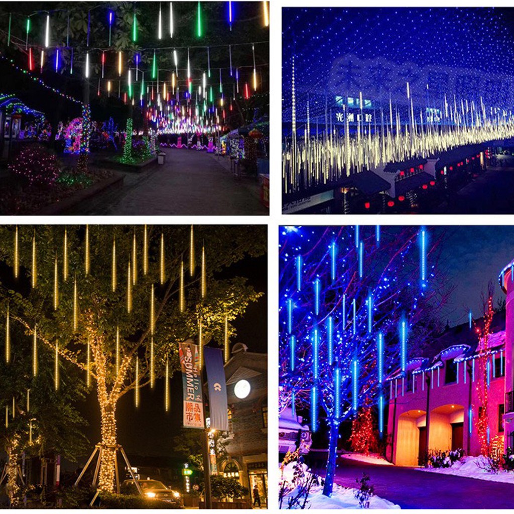 ไฟฝนดาวตก ยาว30cm และ80cm ไฟแต่งสวน ไฟled ไฟแท่ง ไฟตกแต่ง ทนแดด ทนฝน IP44 มีสีสันที่สวยงาม LXG