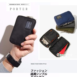PORTERพอร์เตอร์หัวเข็มขัดกรณีที่สำคัญไนล่อนกันน้ำมุมการ์ดกรณีกระเป๋าใส่เหรียญ