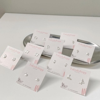 studs earring S925 | ต่างหูปักก้านเงินแท้92.5%