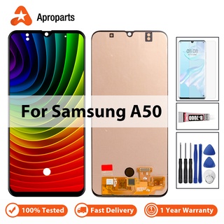 หน้าจอสัมผัส LCD พร้อมกรอบ แบบเปลี่ยน สําหรับ Samsung Galaxy A50 A505 A505F DS A505F A505FD A505A