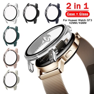 Protective Glass Hard PC Cover Case For Huawei Watch GT 3 GT3 42mm 46mm SmartWatch Screen Protector Shockproof Casing