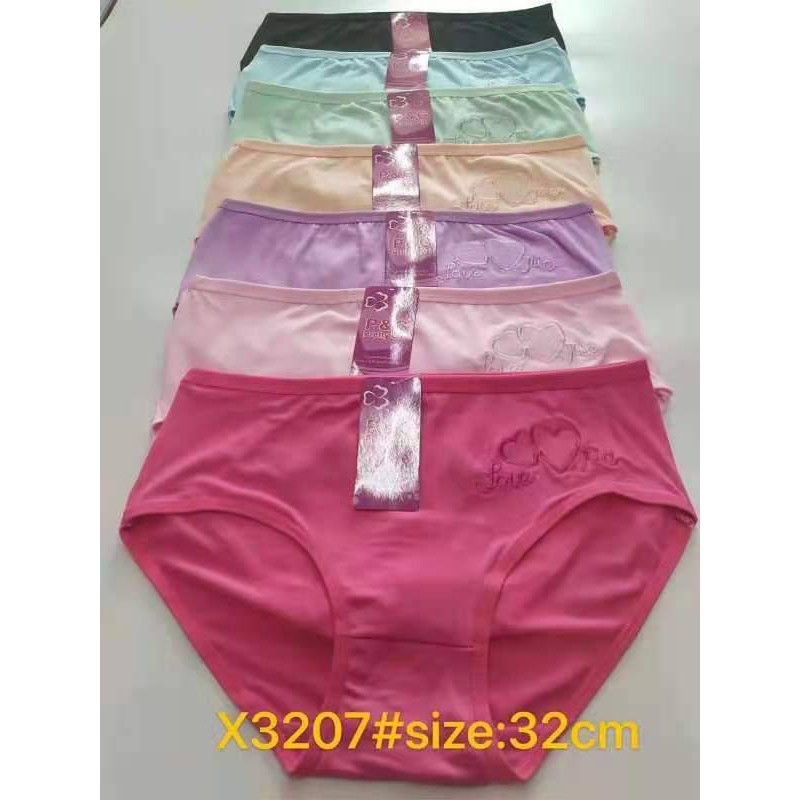 สินค้าพร้อมส่ง กางเกงชั้นในสีพื้นปักหัวใจด้านข้าง สีส้นสดใส สินค้าราคาต่อชิ้น มีราคาส่งพร้อมส่ง