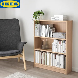 IKEA BILLY บิลลี่ ตู้หนังสือ, ชั้นวางของ ชั้นวางหนังสือ สีโอ๊ค สีน้ำตาล สีน้ำตาลดำ และสีขาว ขนาด 80x28x106 ซม.