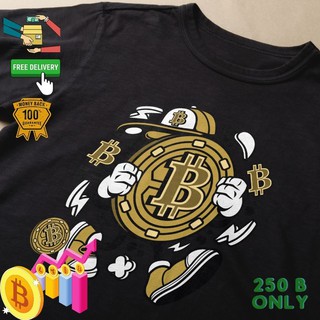 เสื้อยืด Bitcoin Crypto บิตคอยน์ คริปโต เนื้อผ้า Cotton Premium