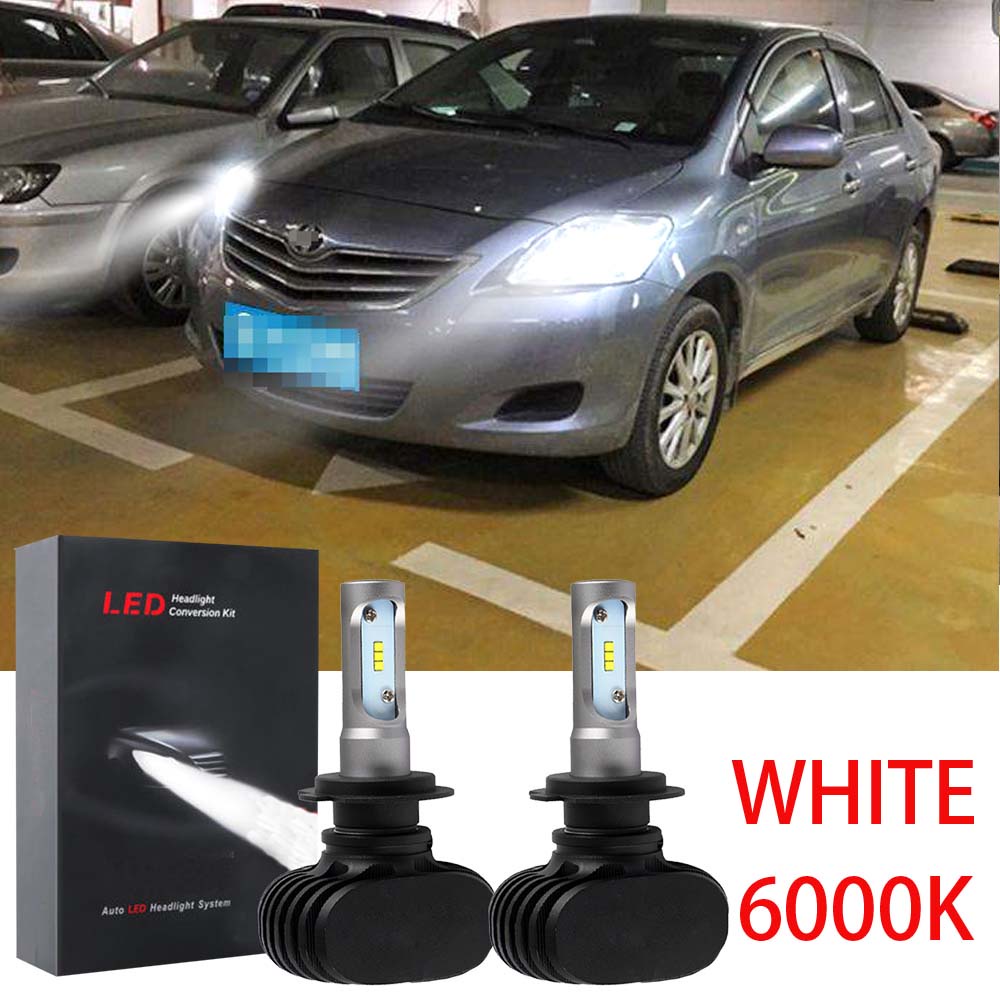 สําหรับ Toyota Vios 2008 2009 2010 2011 2012 2013 2nd gen (โคมไฟหัว) - Bright 6000K สีขาว LED ไฟหน้า