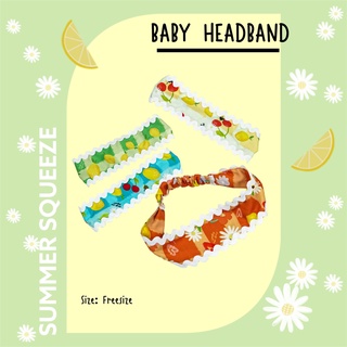 21August.Baby Summer Squeeze Baby Headband โบว์คาดผมเด็ก ผ้าไมโครพีช 4 สี