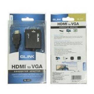 Glink สายแปลงจาก HDMI ออก VGA พร้อม เสียง hdmi to vga + audio Converter Adapter, HD1080p Cable Audio Output