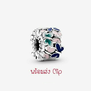 Pandora silver  clip คลิปผีเสื้อ