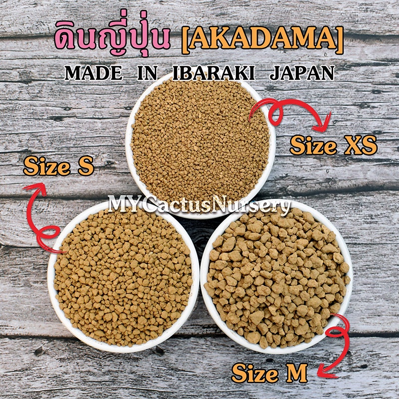 ดินญี่ปุ่น อาคาดามะ Akadama Soil Made in IBARAKI JAPAN พร้อมส่ง 3 Size ...