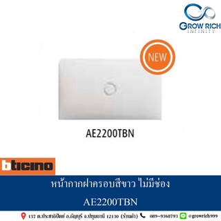 หน้ากากฝาครอบสีขาว ไม่มีช่อง AE2200TBN