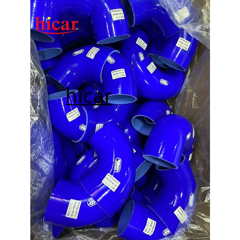 Samo 45/90° ท่อเทอร์โบซิลิโคน ขนาดเล็ก เส้นผ่าศูนย์กลางคงที่ สีฟ้า สําหรับรถยนต์ - รูปที่ 4