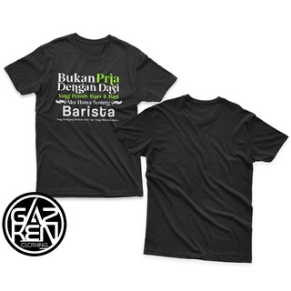 เสื้อยืดผ้าฝ้าย พิมพ์ลาย IM Just A Barista Not A Man With A Tie สําหรับผู้ใหญ่