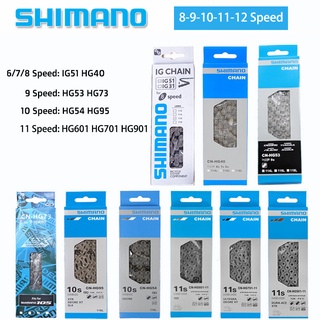 Shimano โซ่จักรยาน 6 7 8 9 10 11 ความเร็ว s HG601 HG40 HG53 HG54 HG73 HG901 IG51 HG701 Road MTB rb 116 118