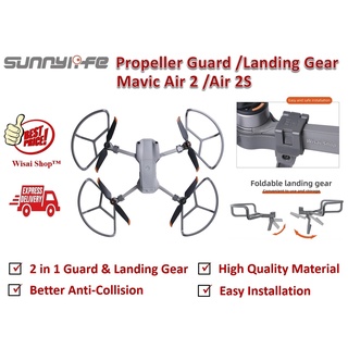 กันใบพัดและขาเสริมลงจอด 2 in 1 Propeller Protection Guard &amp; Folding Landing Gear สำหรับ mavic Air 2 / 2S