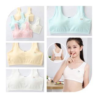 เสื้อชั้นในเด็กผู้หญิง เสื้อทับใน เสื้อในเด็ก นักเรียน มีฟองน้ำ ฟรีไซต์