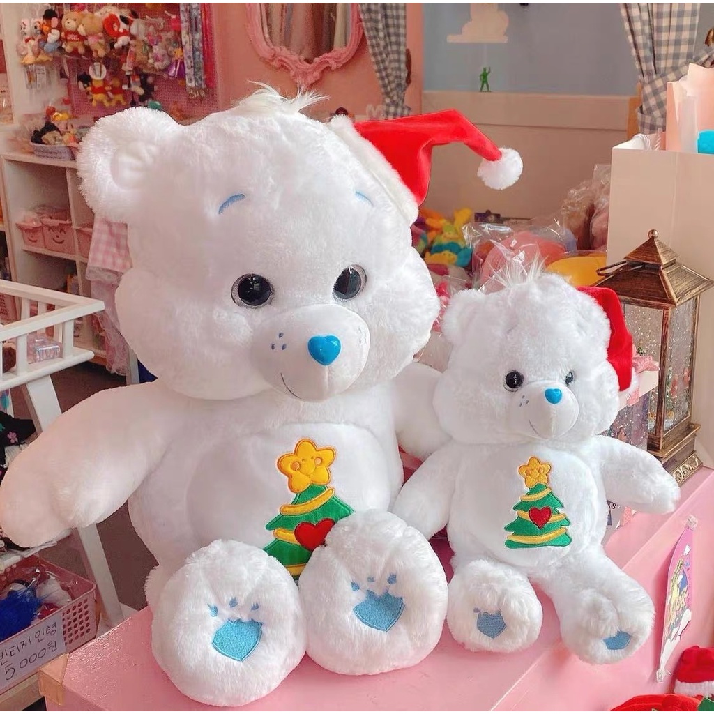 พร้อมส่ง ส่งลิขสิทธิ์เกาหลีแท้ตุ๊กตาหมี แคร์แบร์ CARE BEARS Christmas ขนาด 27cm. สีขาว คริสมาส์ต