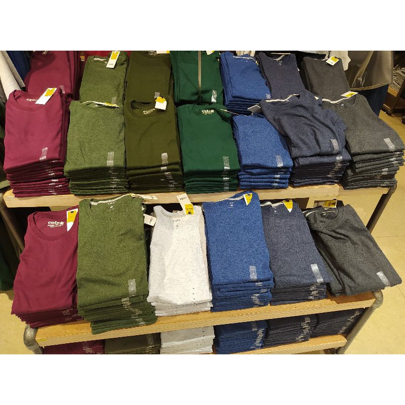 เสื้อยืดพื้นฐาน Cole เสื้อยืดแขนสั้นธรรมดา Cole